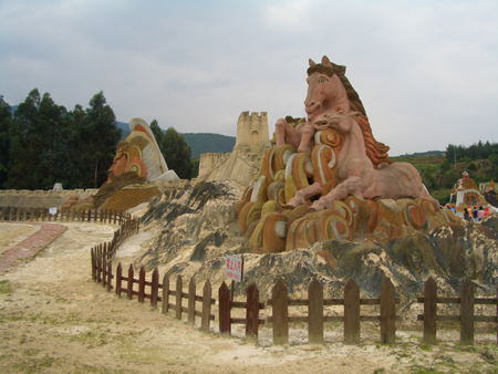 Colorful Sand Forest attracting tourists and artists