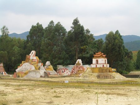 Colorful Sand Forest attracting tourists and artists
