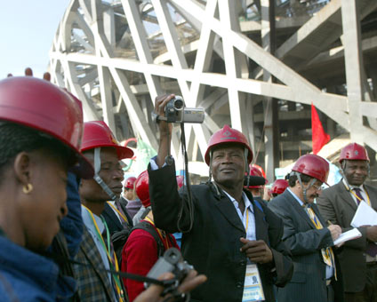 African reporters visit the National Stadium