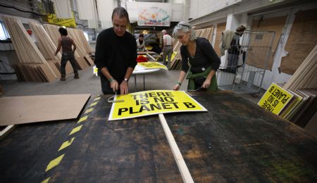 Environmental activists ready for demonstration