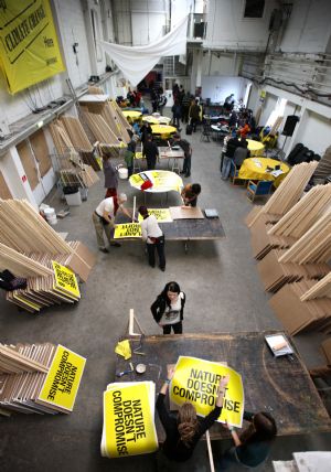 Environmental activists ready for demonstration