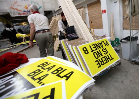 Environmental activists ready for demonstration