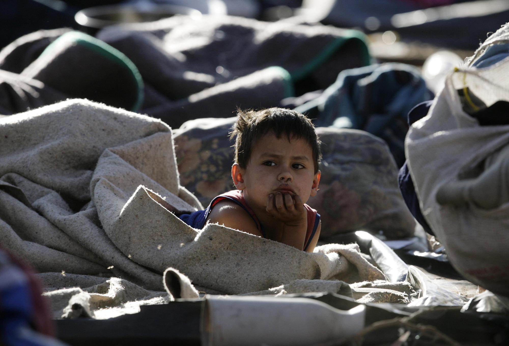 Homeless children in poverty