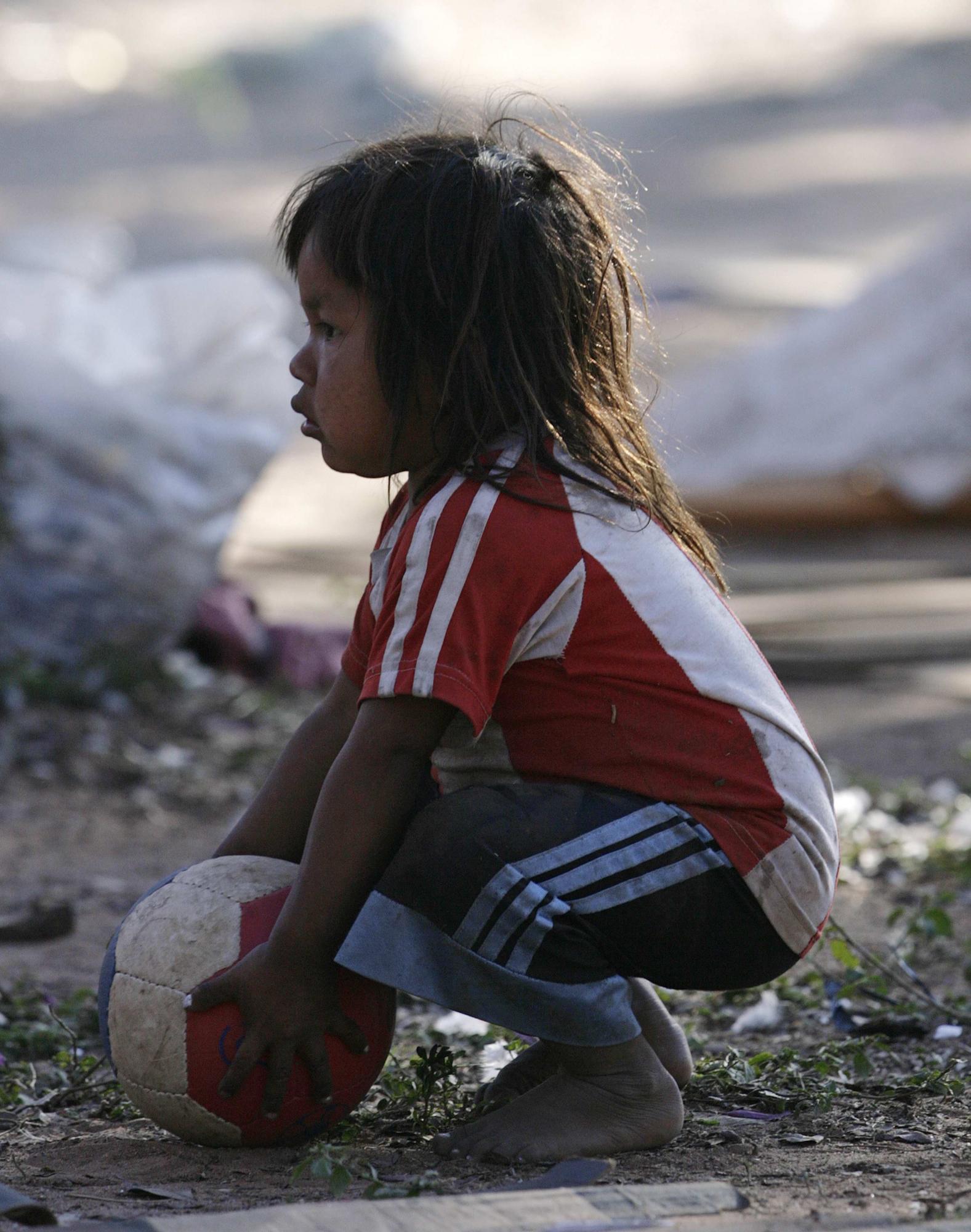 Homeless children in poverty