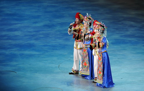 Warm-up show starts for World Expo opening ceremony