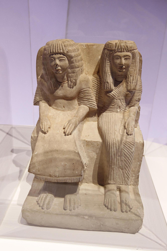 Egyptian antique treasures displayed in Egypt Pavilion
