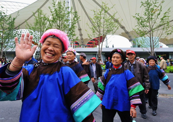 Elderly people's smiles light up Expo