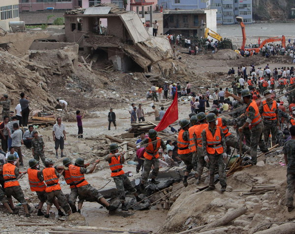Search and rescue work continues in Zhouqu