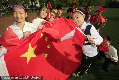 'I love you,China' as National Day dawns