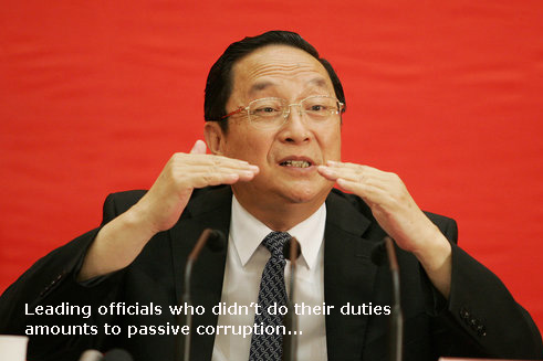 Warn against passive corruption