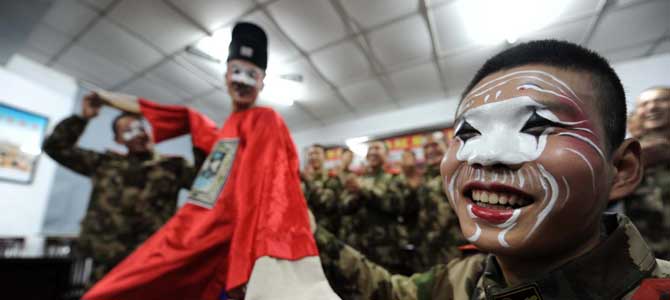 Light moments of soldiers