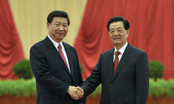 Hu, Xi meet CPC delegates