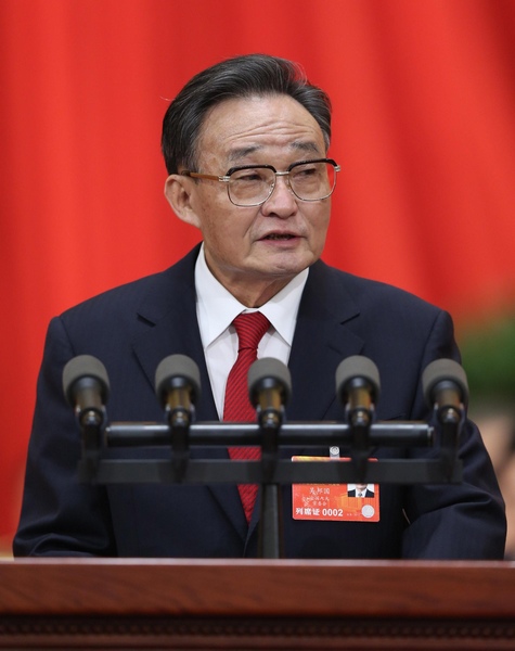 Wu delivers NPC Standing Committee work report