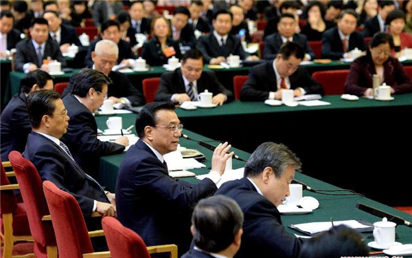 Chinese leaders join discussions with NPC deputies