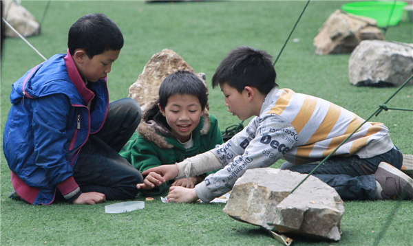 Child's smile soothes quake horror