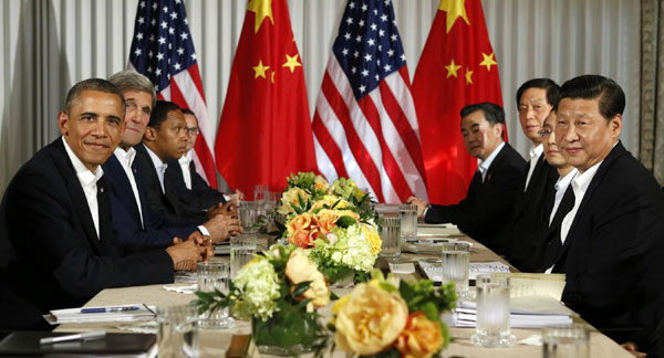 Chinese, US presidents start talks