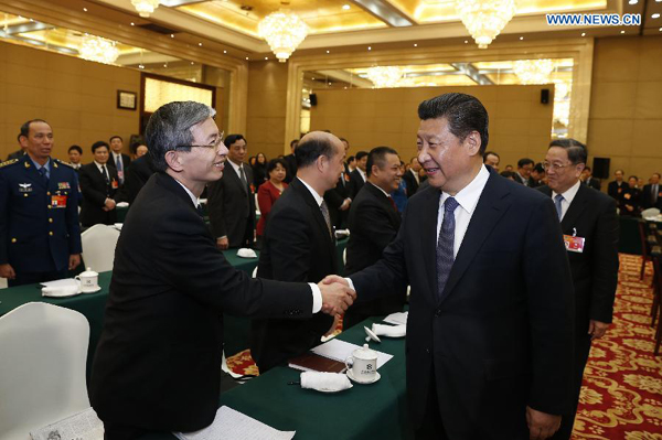 Xi stresses cross-Straits peaceful development