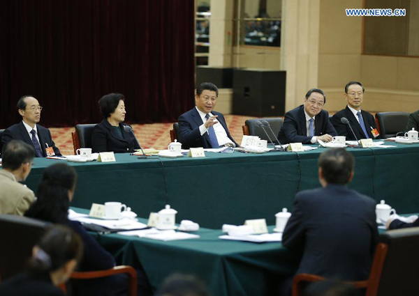 Xi stresses cross-Straits peaceful development