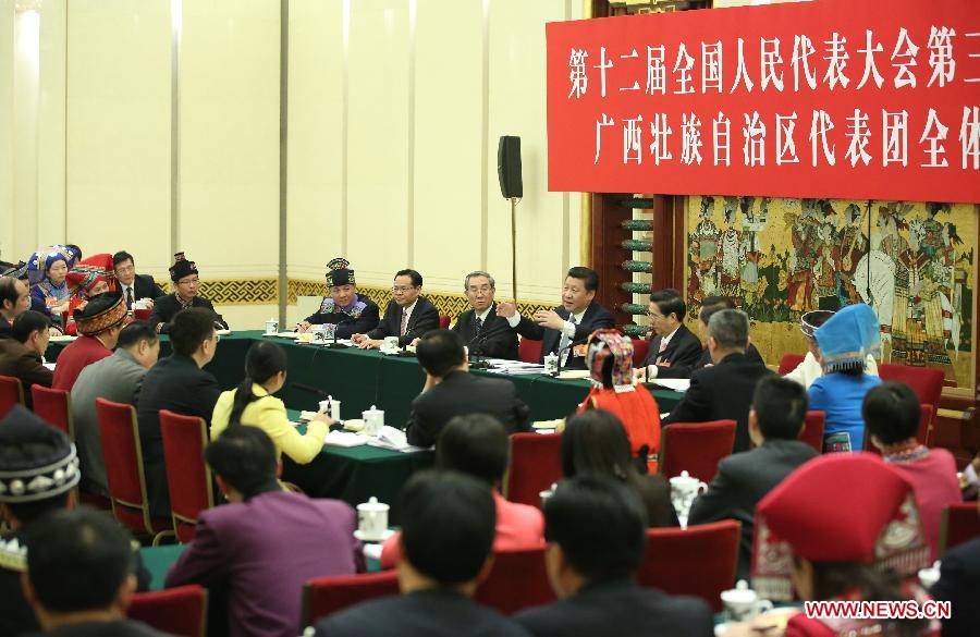 Xi joins discussion with NPC deputies from Guangxi