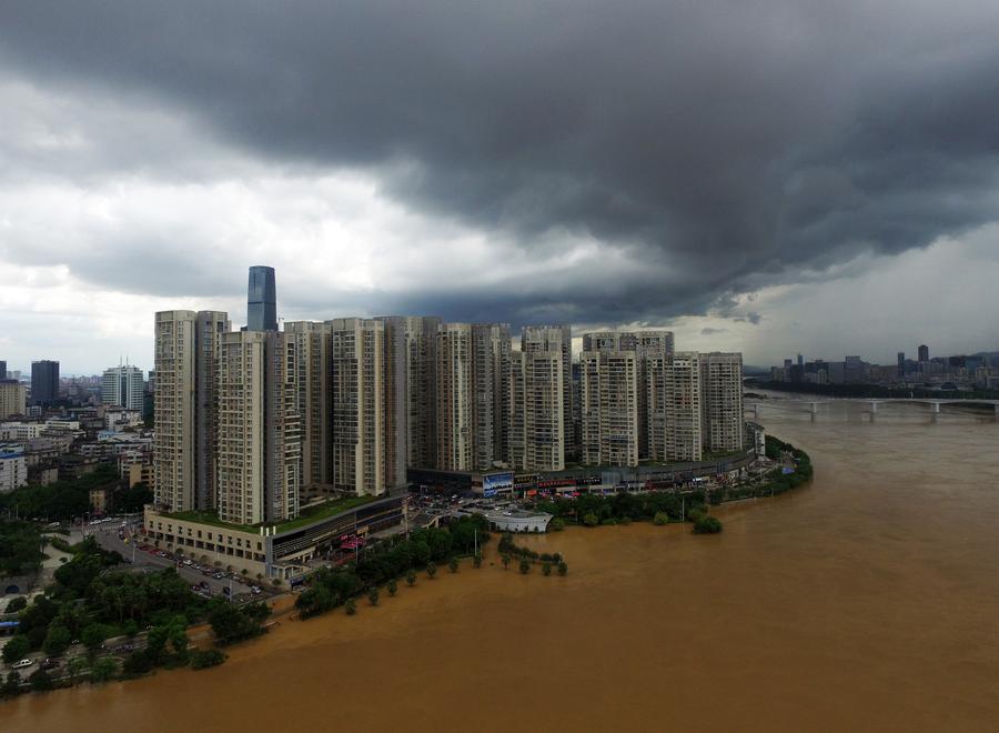 Liujiang River in south China sees 2nd flood peak this year