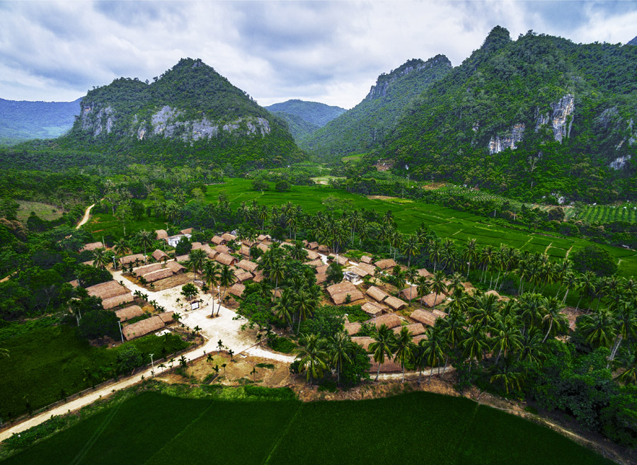 Baicha village in Dongfang city, Hainan