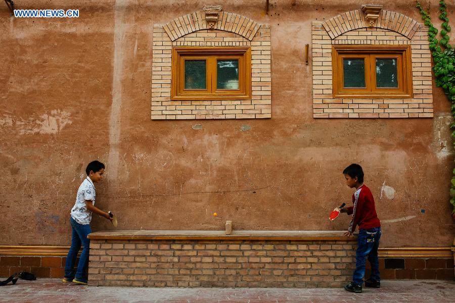 Daily life in old town of Kashgar in Xinjiang