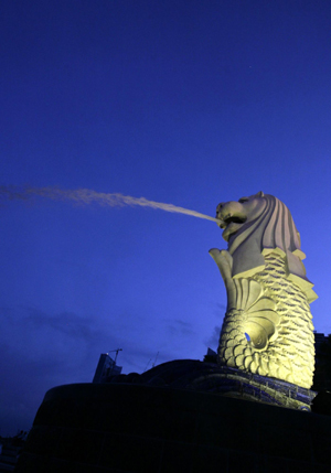 Merlion, a symbol of Singapore