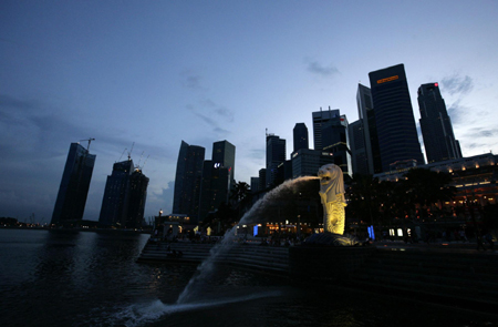 Merlion, a symbol of Singapore