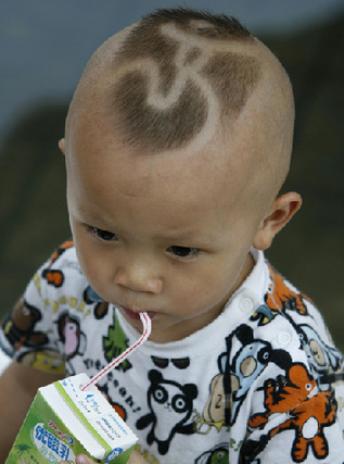 Olympic Themed Haircut Popular Among Chinese Kids