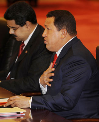 Venezuelan President Hugo Chavez in Beijing