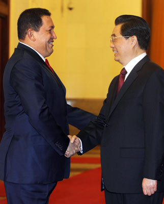 Venezuelan President Hugo Chavez in Beijing
