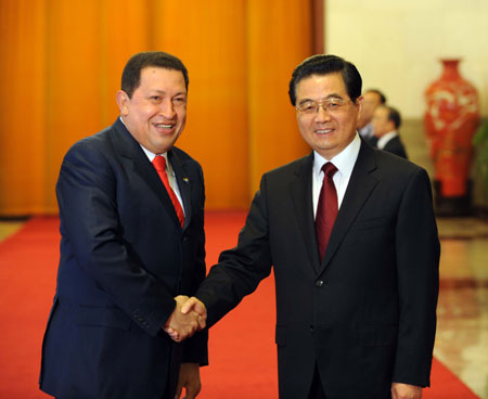 Venezuelan President Hugo Chavez in Beijing