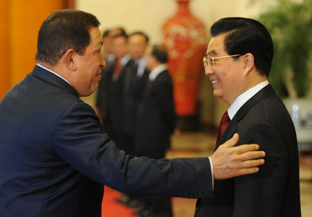 Venezuelan President Hugo Chavez in Beijing