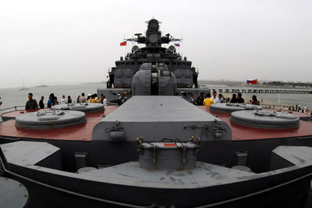 Russian submarine chaser opens to the public in Guangdong