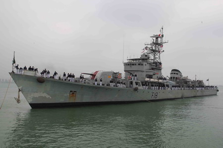 Bangladeshi destroyer arrives for 1st China visit