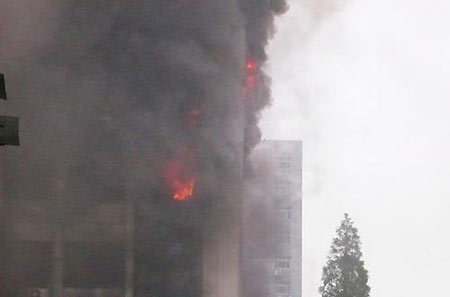 Fire in mayoral building in central China city under control