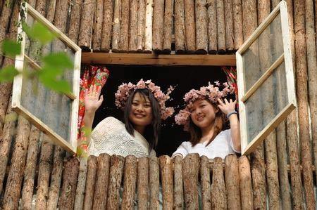 Two women living in tree house for a month
