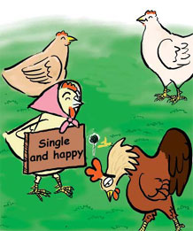 Restaurant serves only 'unmarried chickens'