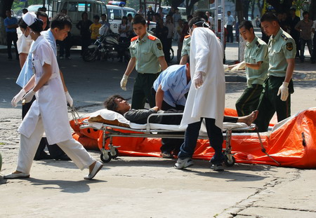sent to hospital