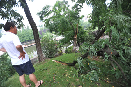 Storms and downpours sweep China, killing at least 50