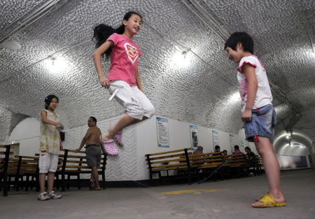 Find a bomb shelter to escape summer sun