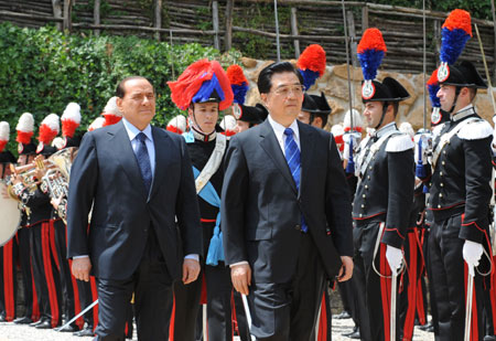 President Hu meets Italian PM on bilateral ties