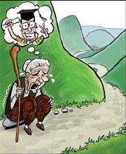 Woman, 90, walks three days to meet grandson