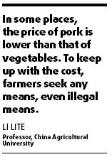 Farmers feed pigs harmful chemicals