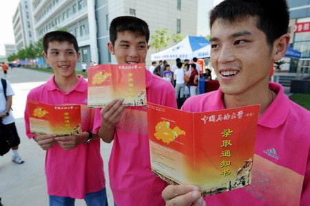From womb to dorm, triplets all in a row