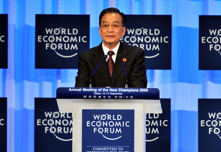 Full text of Premier Wen's speech at 2009 Summer Davos