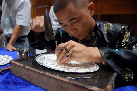 Traditional handicraft competition held in Kaili, SW China