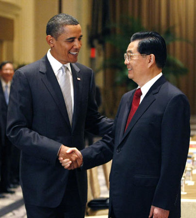 Hu meets with Obama