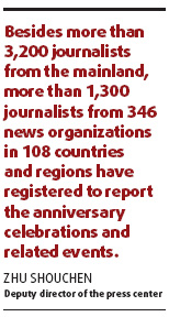 Reporters flock to Beijing to cover anniversary