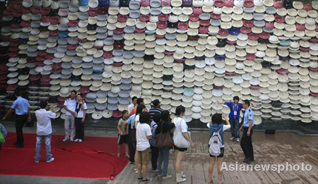 'Toilet Bowls Waterfall' displayed in Foshan